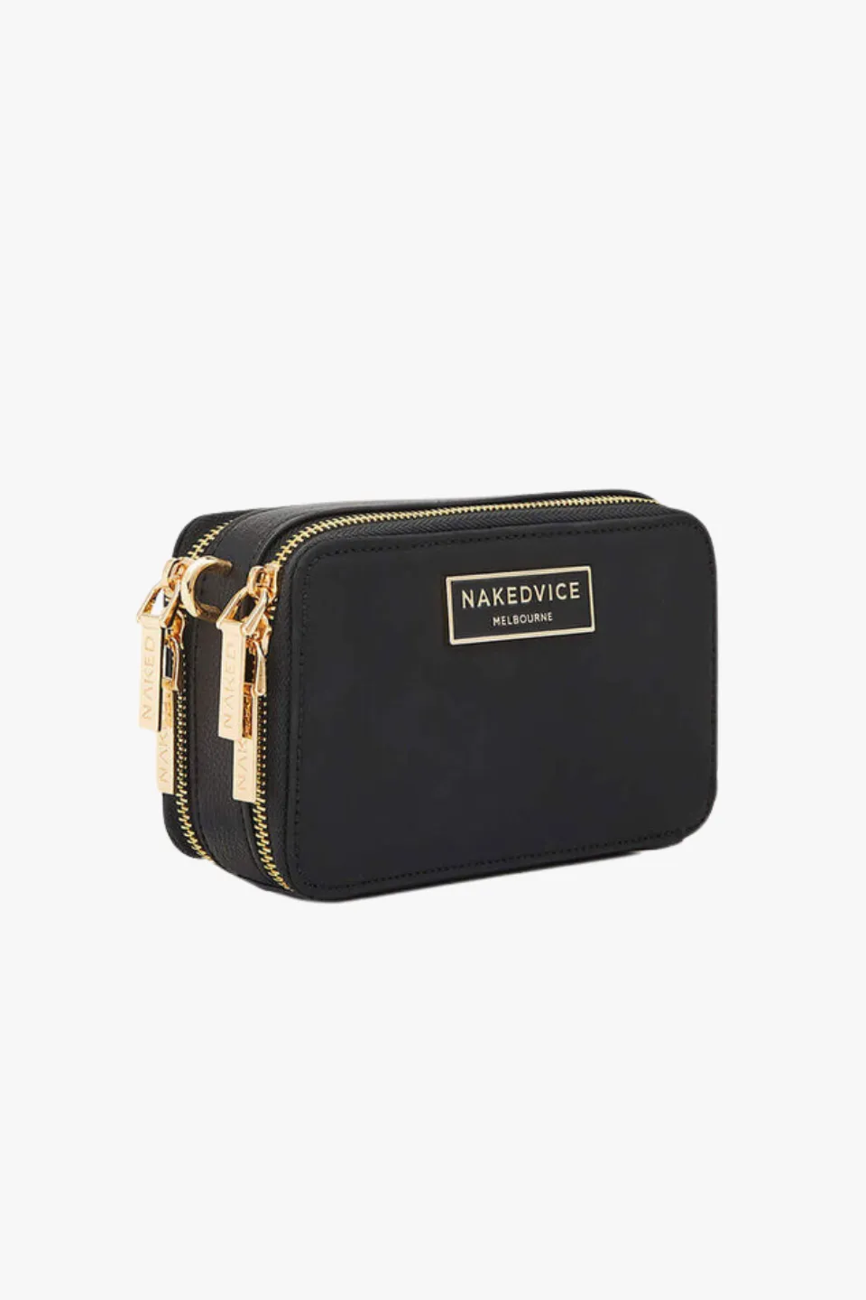 The Lexie Gold Hardware Black Nylon Bag