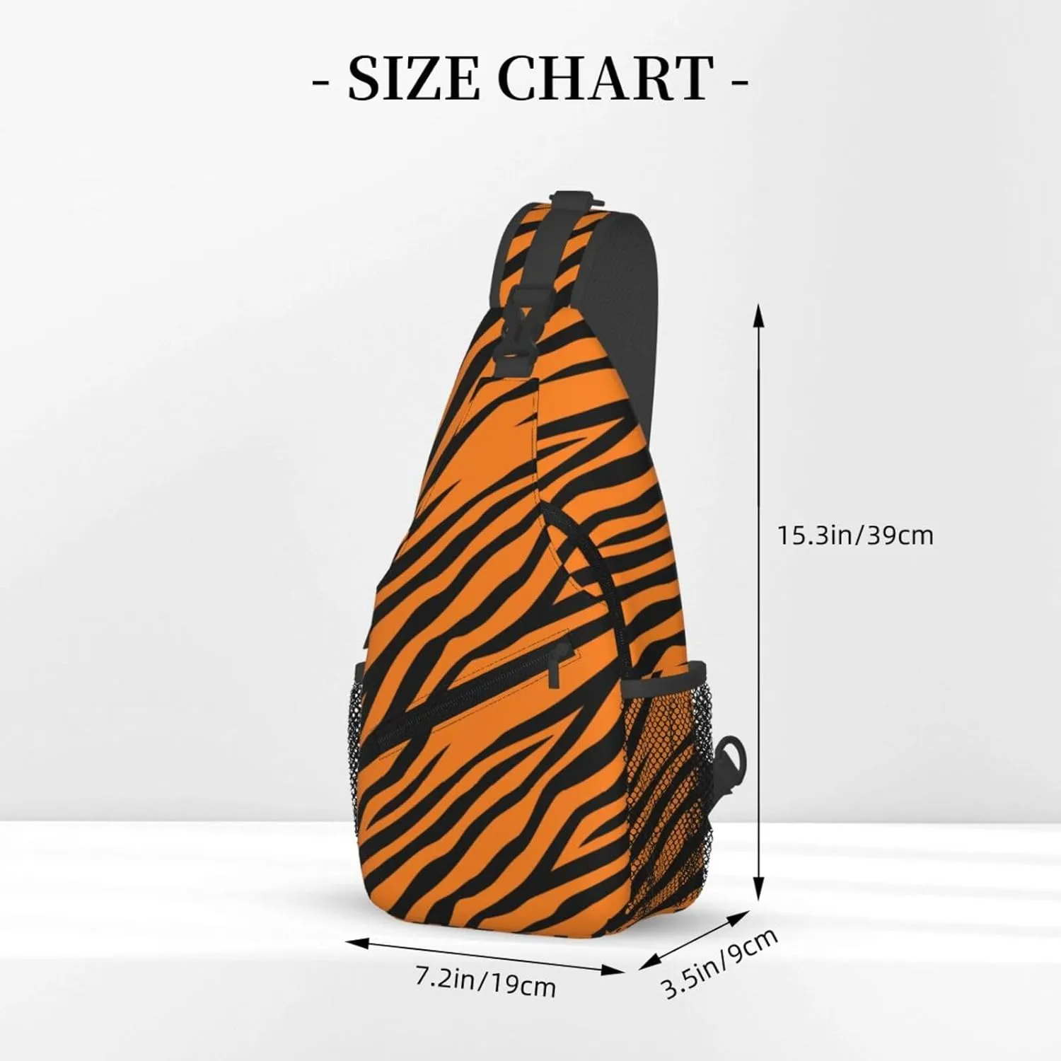 Tiger Stripes Crossbody Bags Cross Men Chest Bag Adjustable Sling Backpack Shoulder Bag For Women Cycling Travel Sport Hiking