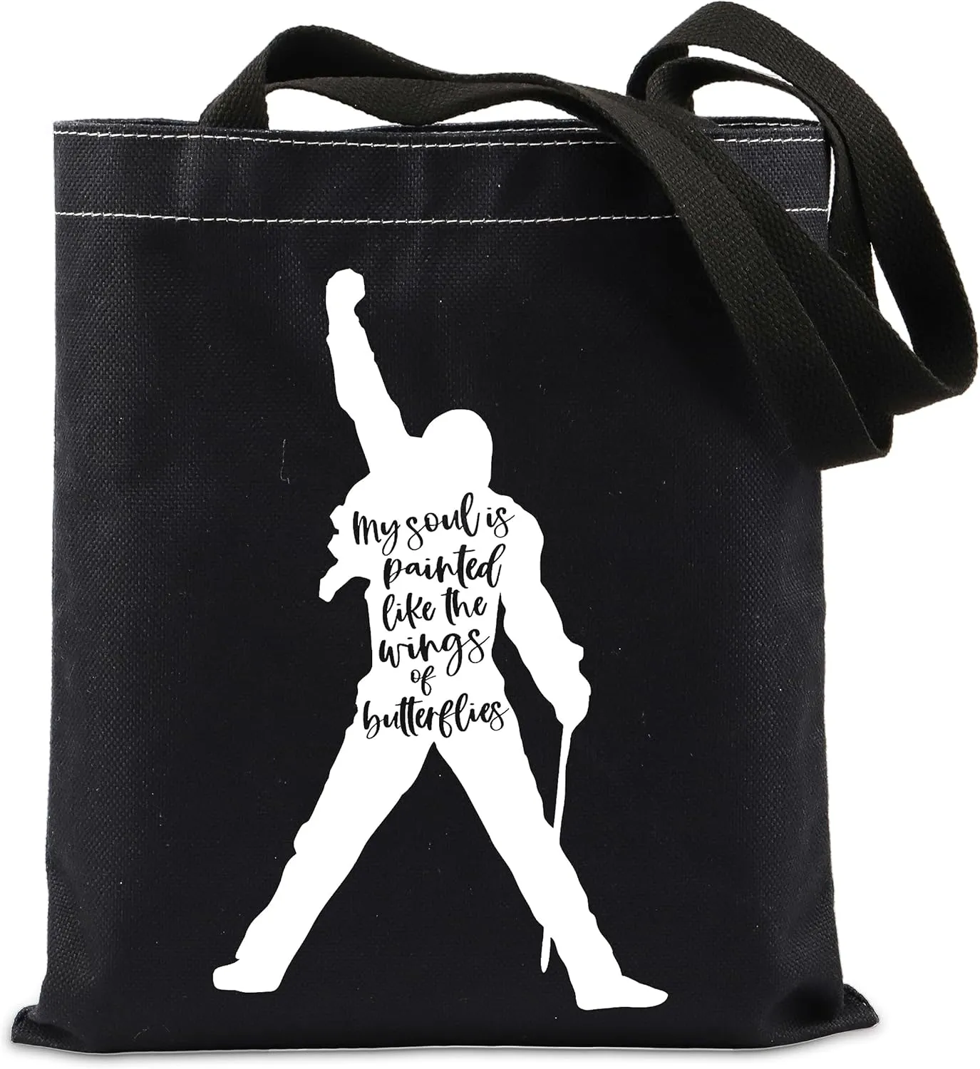 TIIMG Singer Song Rock Lovers Gift Music Lovers Tote Bag - My Soul Is Painted Like The Wings Of Butterflies