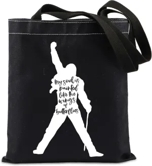 TIIMG Singer Song Rock Lovers Gift Music Lovers Tote Bag - My Soul Is Painted Like The Wings Of Butterflies