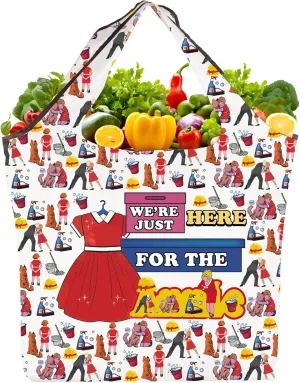 TOBGBE Orphanage Musical Merchandise Gifts We’re Just Here for The A Reusable Grocery Bags Theater Fans Folding Eco Totes