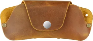 Toprank Leather Eyeglass Case - Handmade Slim Sunglasses Holder, Genuine and Universal Fit for Men and Women