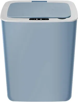 Trash Can 14l Intelligent Induction Garbage Can Home Electronic with Cover Automatic Bathroom Kitchen Toilet Paper Basket Electric Garbage Can Kitchen Trash Can(Blue)