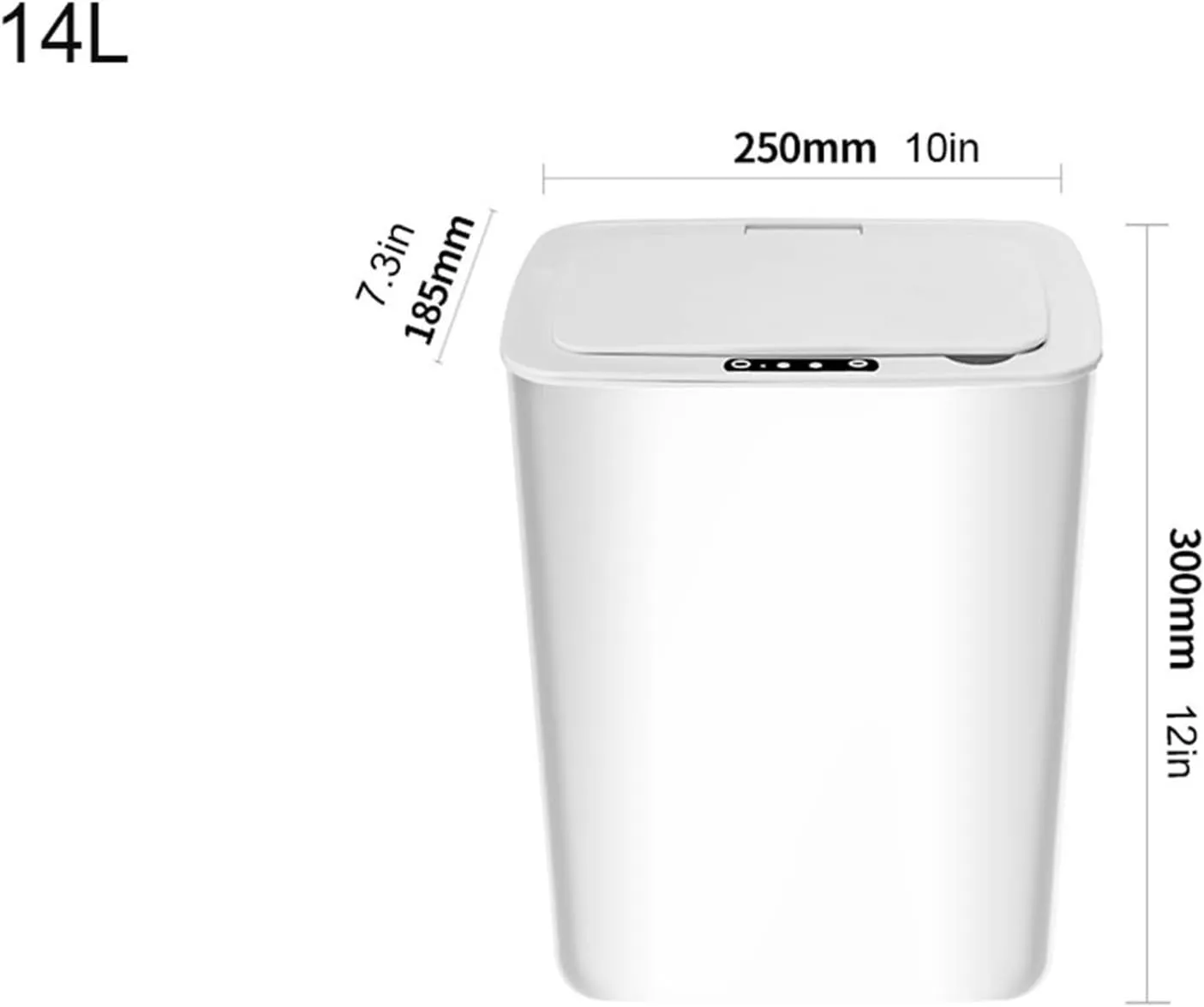 Trash Can 14l Intelligent Induction Garbage Can Home Electronic with Cover Automatic Bathroom Kitchen Toilet Paper Basket Electric Garbage Can Kitchen Trash Can(Blue)