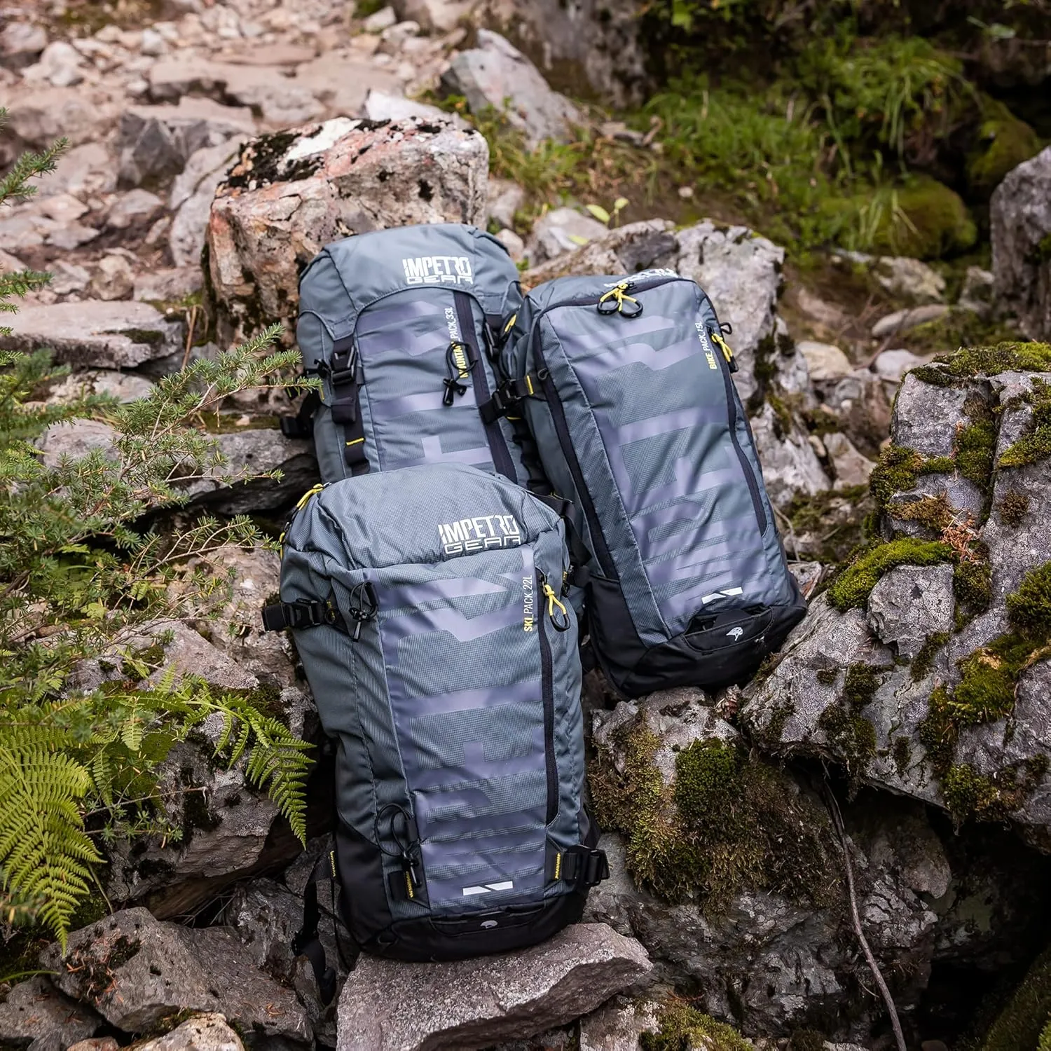 Travel Backpack (Set of 3) - Ski Snowboard Bag, Motorcycle Biking Back Pack & Mountaineering Backpack with Fully Compatible Base Unit - Hiking, Camping & Traveling Rucksack - Daypack for Outdoors