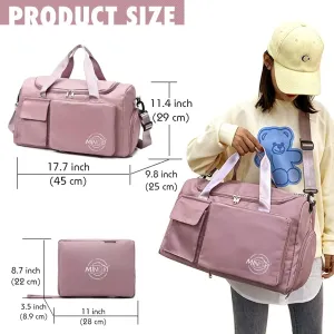 Travel Duffel Tote Bag,Travel Weekender Overnight Bags Women Carry On Bag Totes for Airplanes,Sports Gym Duffle with Trolley Sleeve