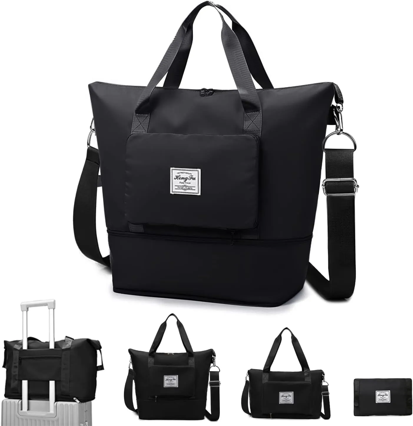 Travel Duffel Tote Bag,Travel Weekender Overnight Bags Women Carry On Bag Totes for Airplanes,Sports Gym Duffle with Trolley Sleeve