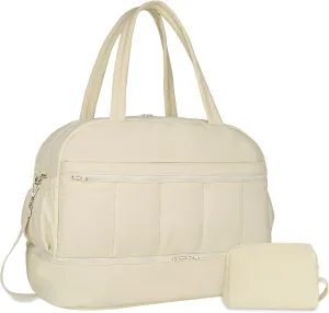 Travel Duffle bag for Women, Weekender Overnight Bags with Shoe Compartment, Carry on Travel Tote Gym Duffel Bag for Women
