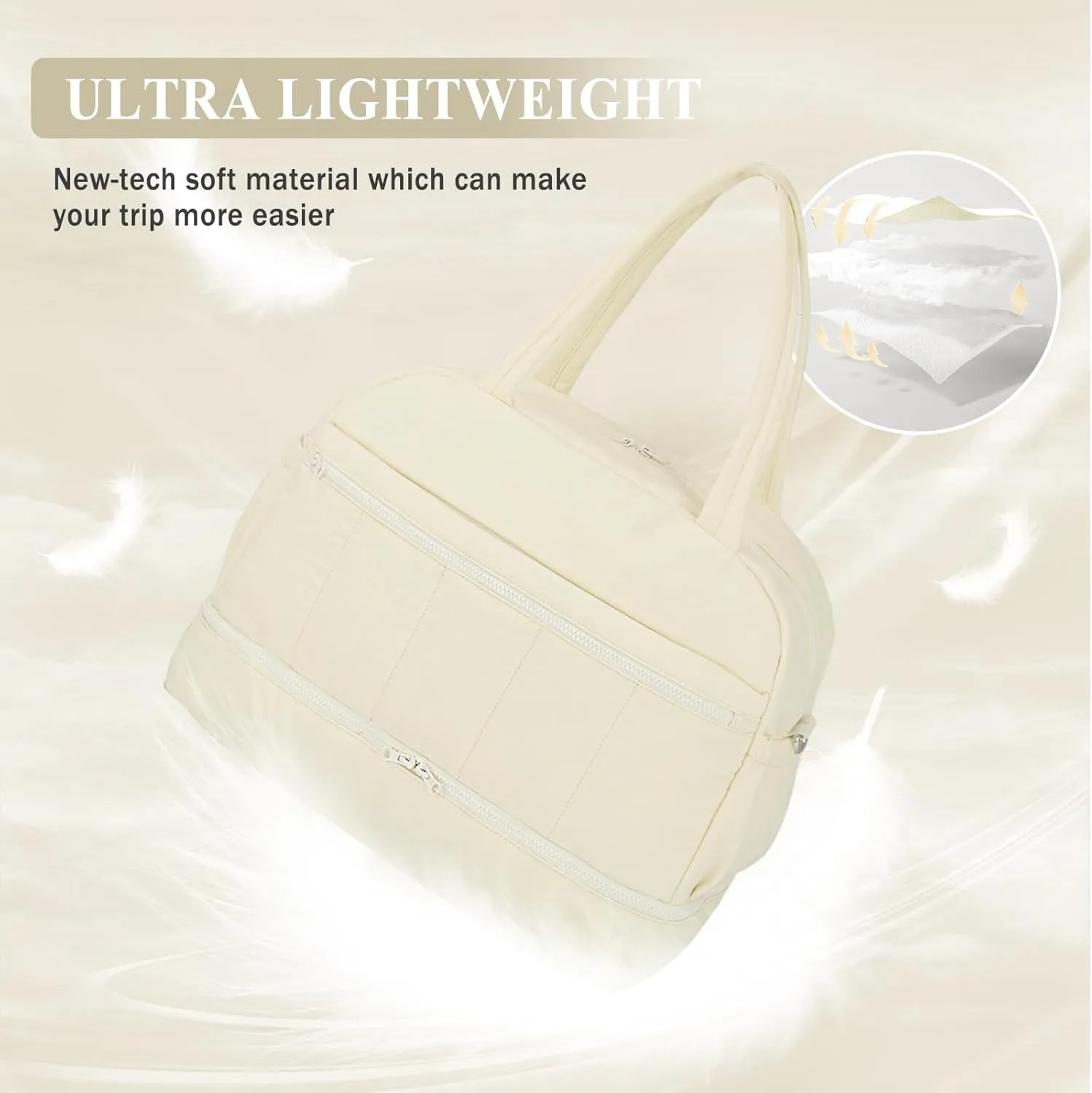 Travel Duffle bag for Women, Weekender Overnight Bags with Shoe Compartment, Carry on Travel Tote Gym Duffel Bag for Women
