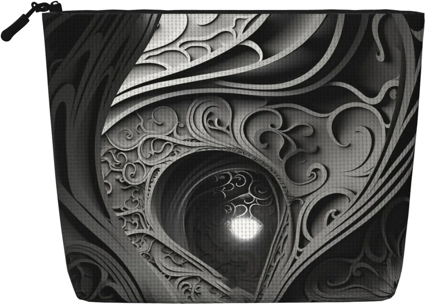 Travel Makeup Bag for Women Large Capacity Cosmetic Bags Waterproof Portable Toiletry Bag Complex Black and White Make Up Bags with Zipper Aesthetic Makeup Organizer for Ladies Gift