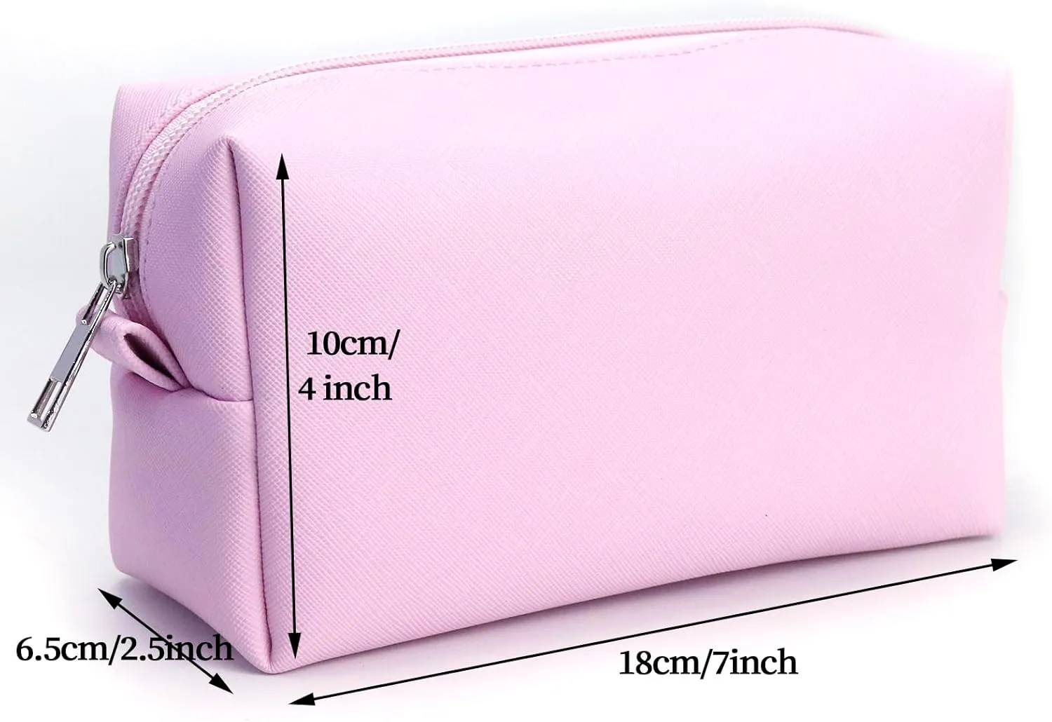 Travel Makeup Bags Set, 3-Piece Large Toiletry Organizer, Multi-Size Cosmetic Bags with Zipper (Pink)