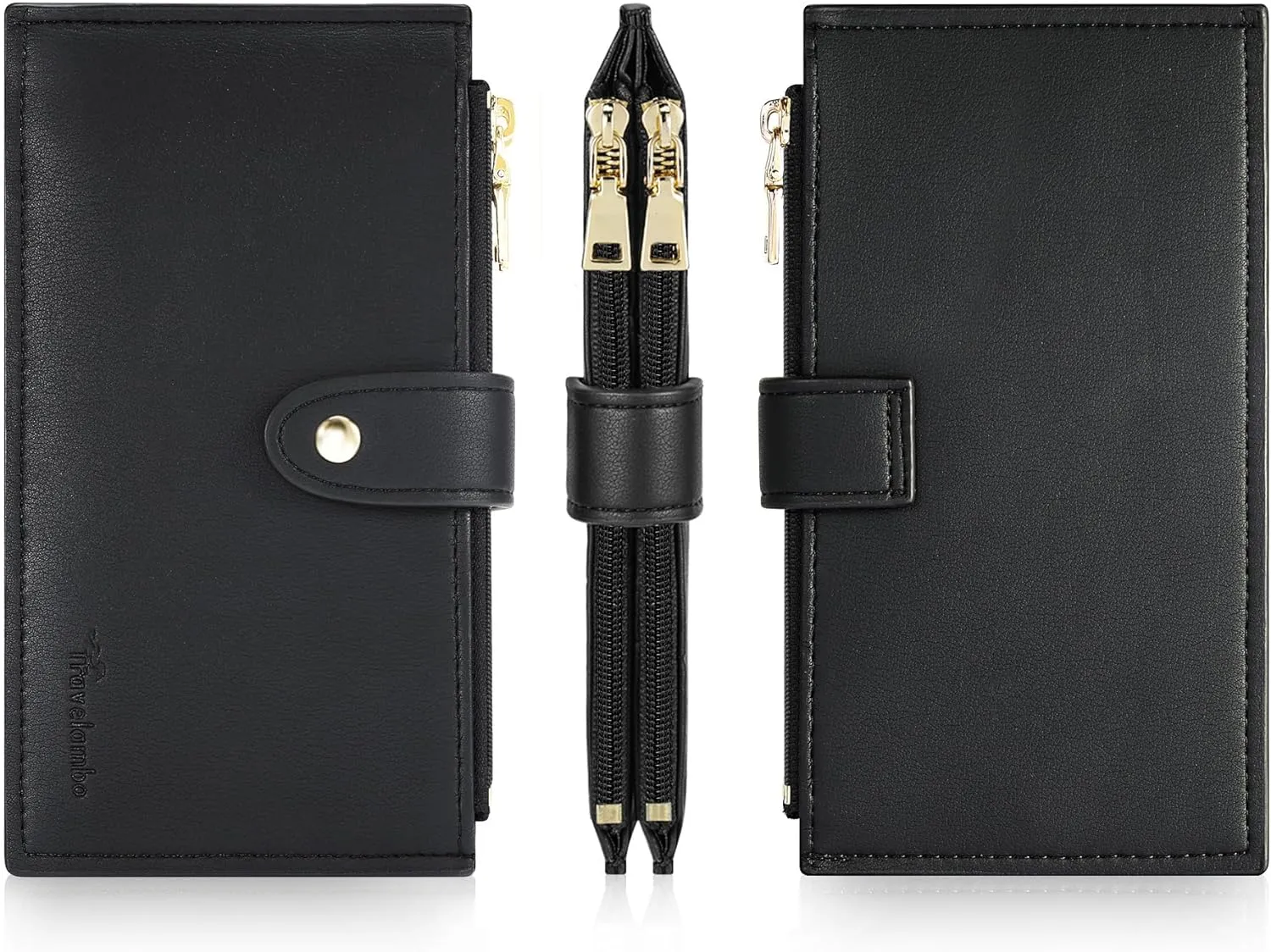 Travelambo Leather Wallets for Women Slim RFID Blocking Bifold Credit Card Holder Wallet