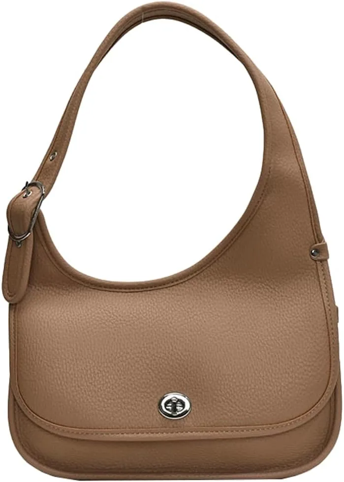 Trendy Vegan Leather Shoulder Bags for Women Small Y2k Tote Purse Handbags Designer Underarm Satchels 2025
