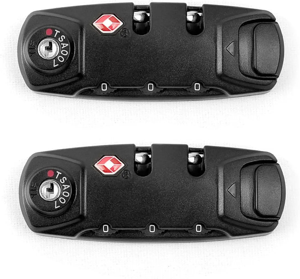 TSA Approved Luggage Loc2 Pack Toolbox Bag Combination Zipper Fixed Locks 3 Digit for Travel Backpack Customs… (2 Pack B)