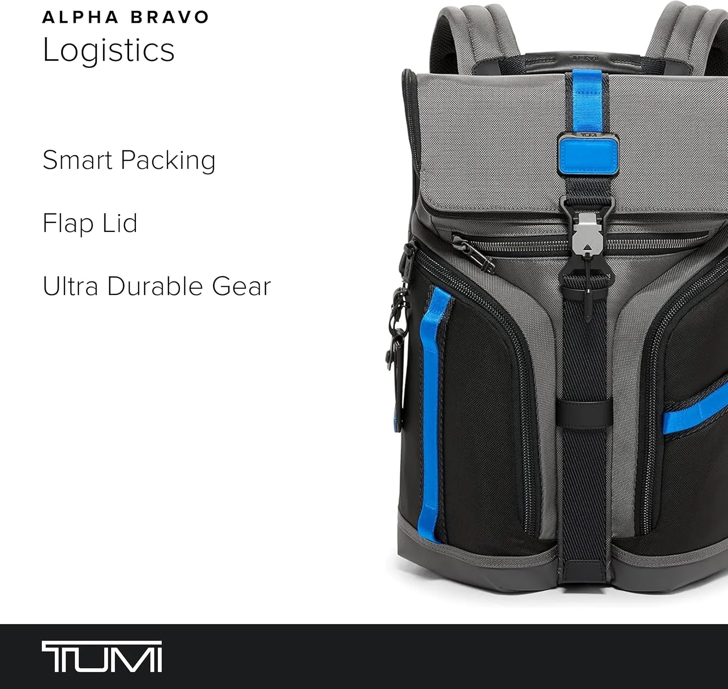 TUMI - Alpha Bravo Logistics Flap Lid Backpack - Grey/Blue