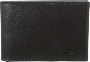 TUMI - Delta Slim Single Billfold Wallet - Leather Wallet - RFID Blocking Technology - Card Slots, Pockets - 4" x 3" - Black