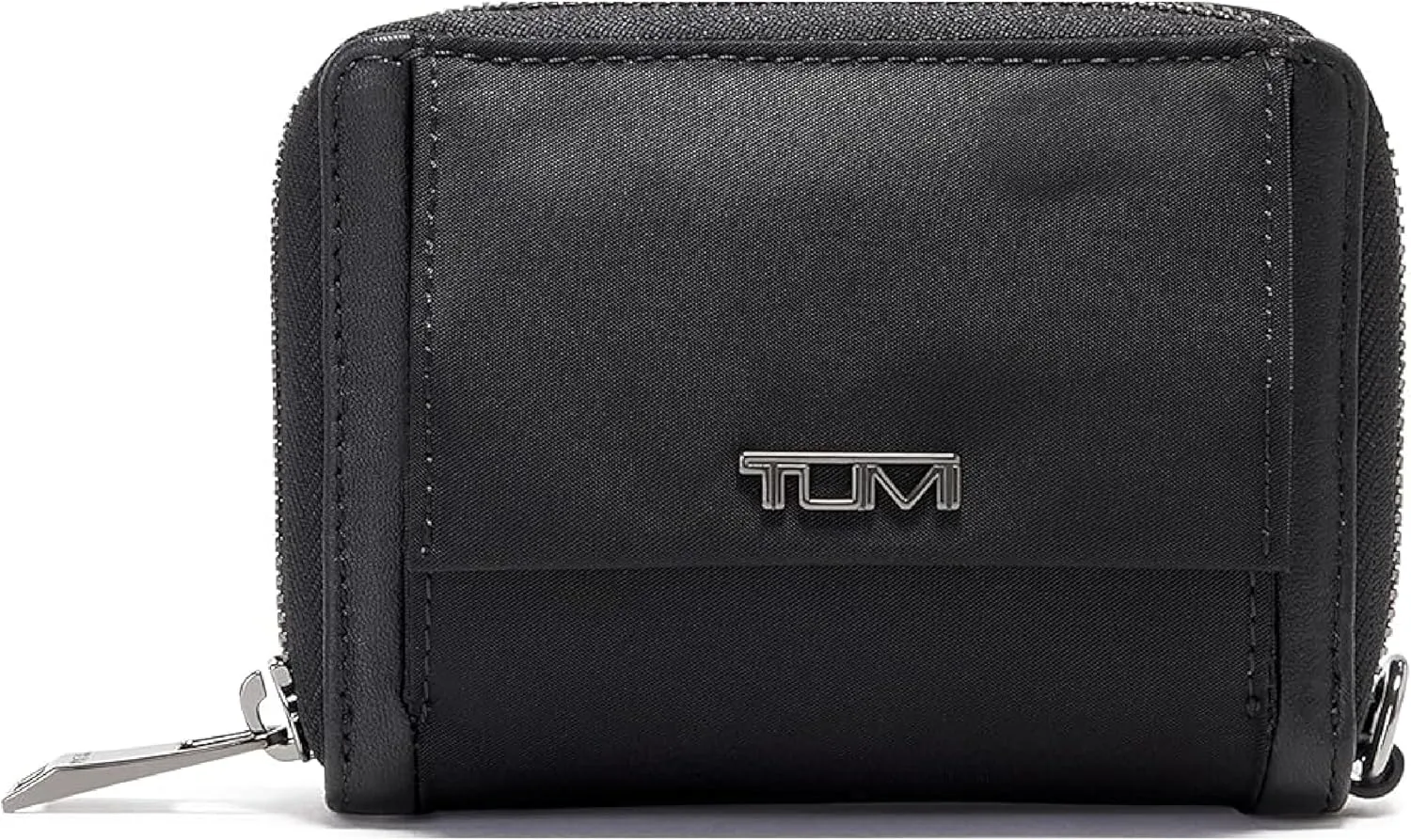 TUMI - Voyageur Tri-Fold Zip-Around - Aesthetic Women's Zipper Wallet with Cash/Card Holders - Travel Wallet - With Gift Box - Black/Gunmetal