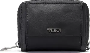 TUMI - Voyageur Tri-Fold Zip-Around - Aesthetic Women's Zipper Wallet with Cash/Card Holders - Travel Wallet - With Gift Box - Black/Gunmetal
