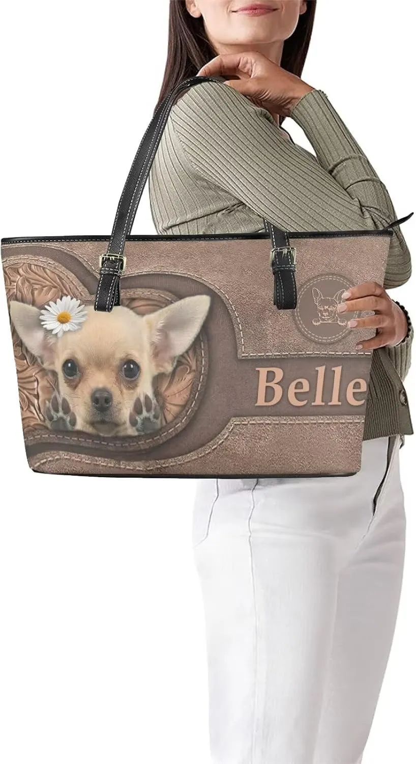 Tuoxiukan Personalized Handbags and Wallet Set for Women Clutch Purse Custom Name Tote Bag Customized Gifts for Mom