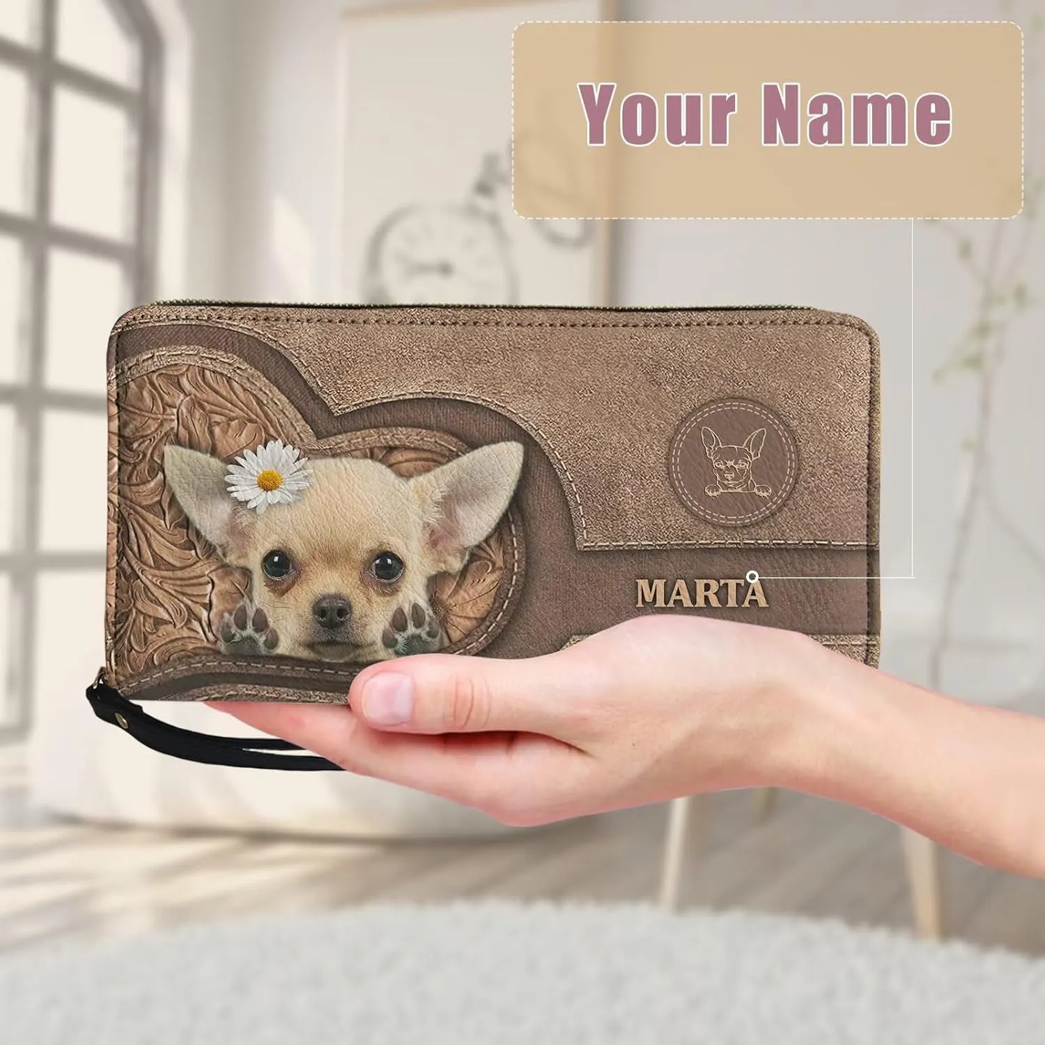 Tuoxiukan Personalized Handbags and Wallet Set for Women Clutch Purse Custom Name Tote Bag Customized Gifts for Mom