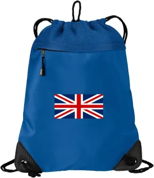 UK British Flag Drawstring Backpack United Kingdom Cinch Bag - COOL