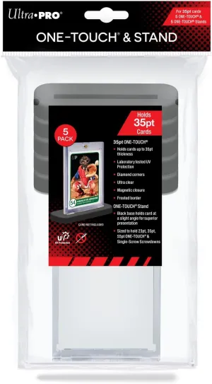 Ultra PRO - 35PT UV ONE-Touch and Stands 5-Pack - Great Trading or Sport Card Single Display Stand for Your One Touch to Show Off to Friends and Family