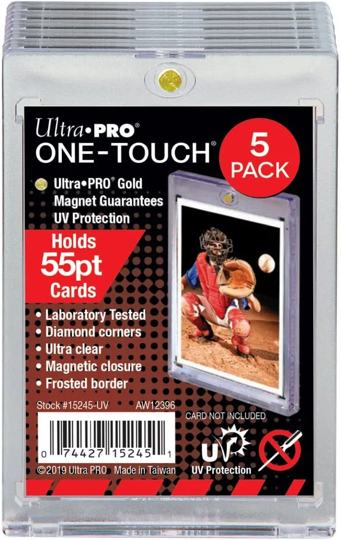 Ultra Pro 55PT UV One-Touch Magnetic Holder, Pack of 5