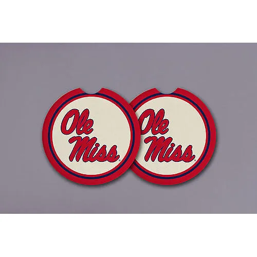 University of Mississippi Car Coasters set of 2