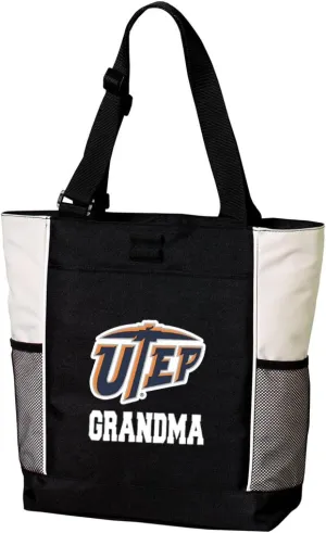 UTEP Miners Grandma Tote Bags UTEP Grandma Totes Beach Pool Or Travel