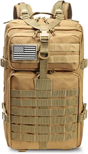 Utility Backpack 50L Hiking and Camping Travel Backpack Heavy Duty Backpack Outdoor Sports Backpack Men Women (Color : Khaki)