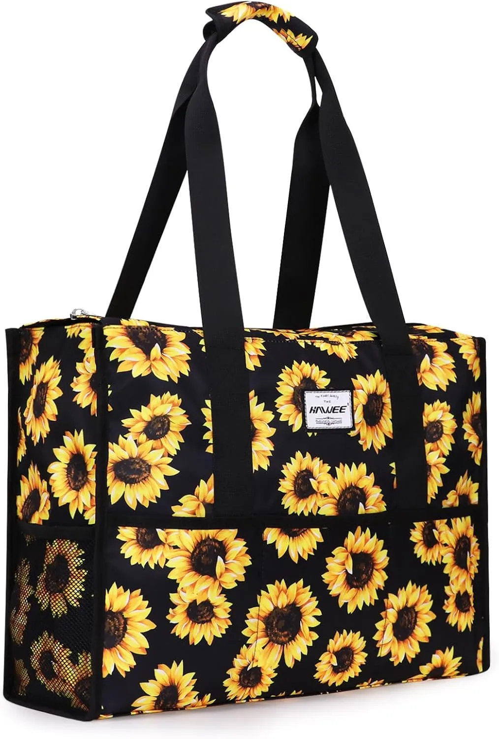 Utility Tote Bag with Laptop Compartment Luggage Sleeve Zippered Multi-pocket Commute Shoulder Purse for Nursing/Work