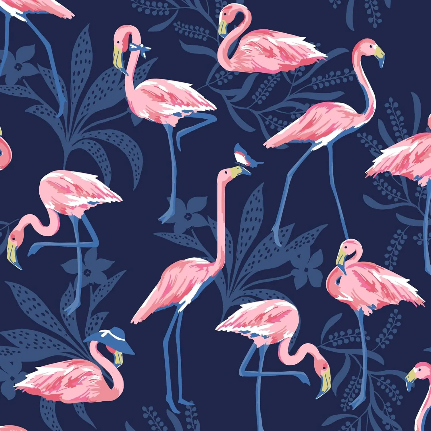 Vera Bradley Iconic Zip ID Case, Signature Cotton, Flamingo Party