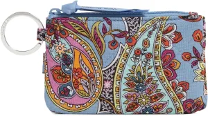 Vera Bradley Women's Cotton Deluxe Zip ID Case Wallet with RFID Protection