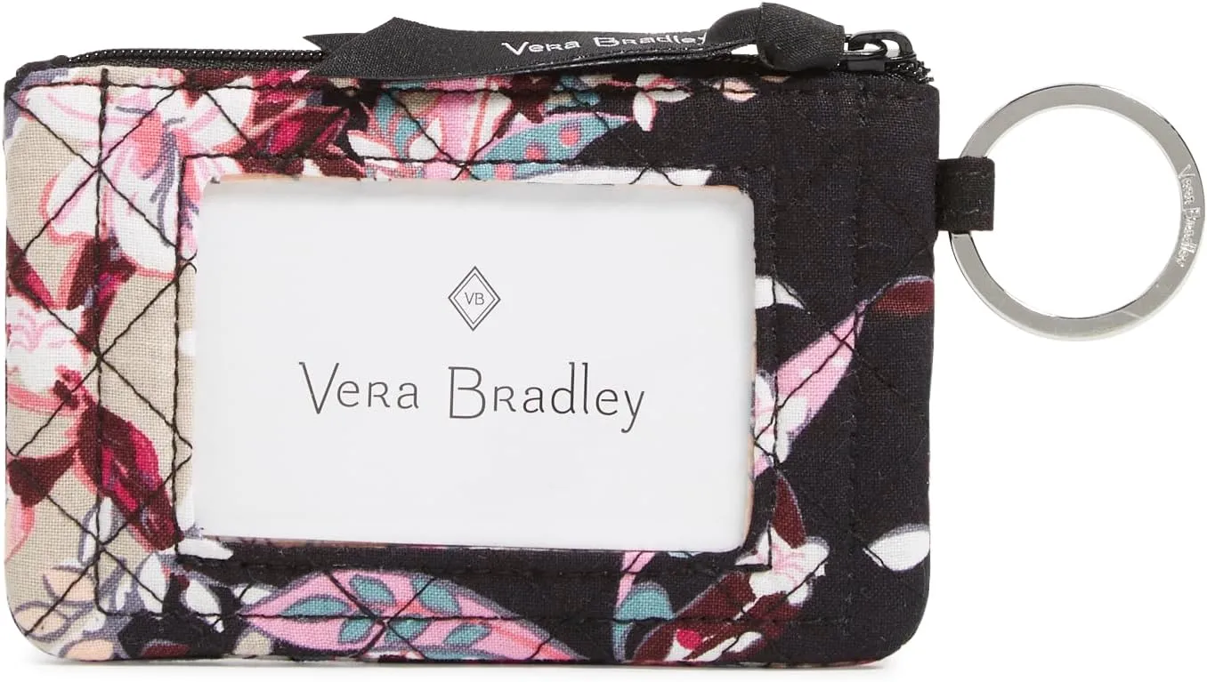 Vera Bradley Women's Cotton Zip Id Case Wallet, Botanical Paisley, One Size