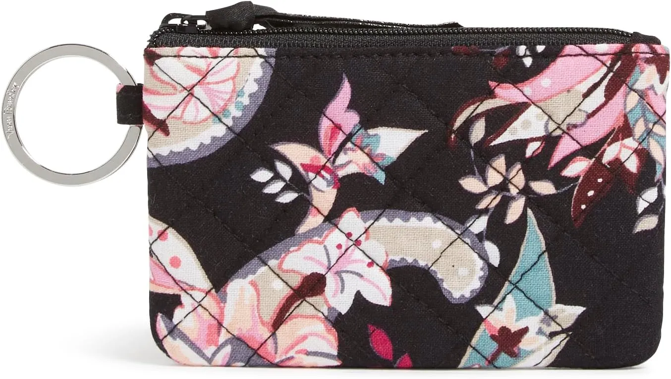 Vera Bradley Women's Cotton Zip Id Case Wallet, Botanical Paisley, One Size