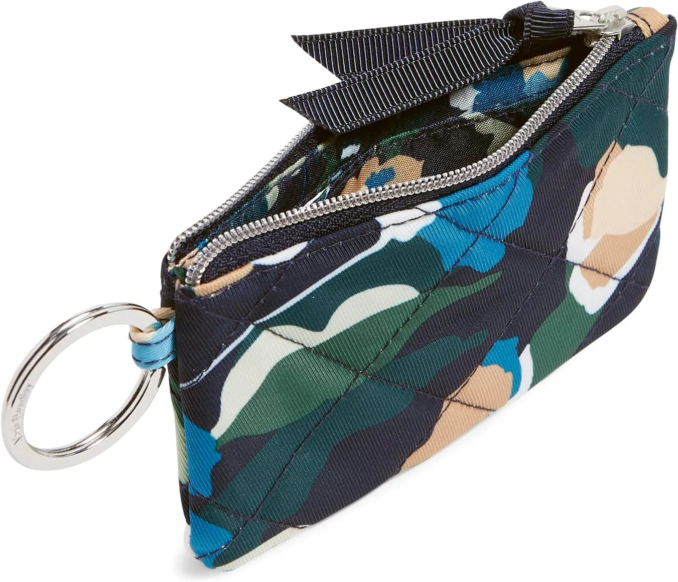 Vera Bradley Women's Performance Twill Zip ID Case and Lanyard Combo, Immersed Blooms, One Size