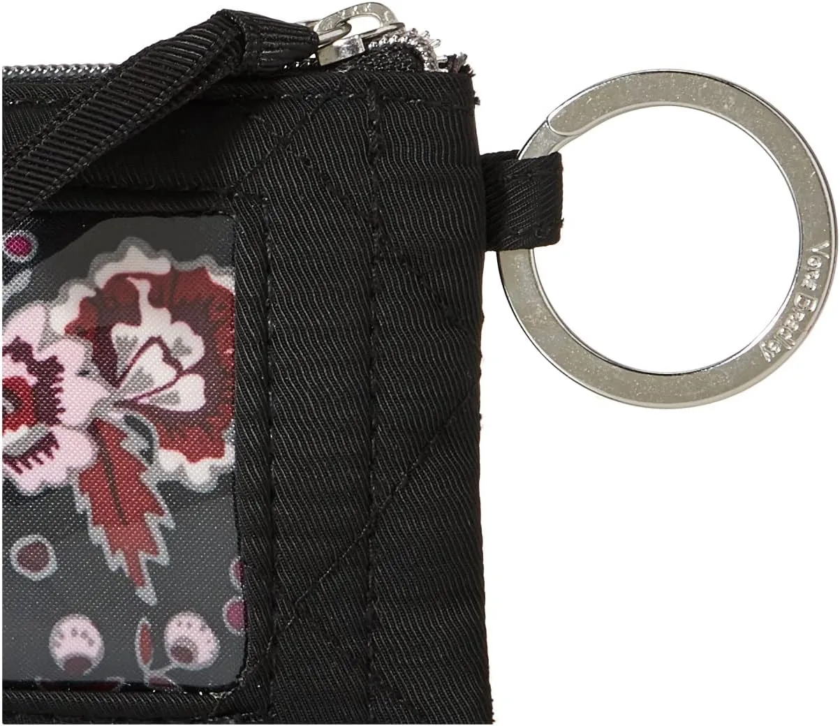 Vera Bradley Women's Performance Twill Zip ID Case Wallet, Black, One Size