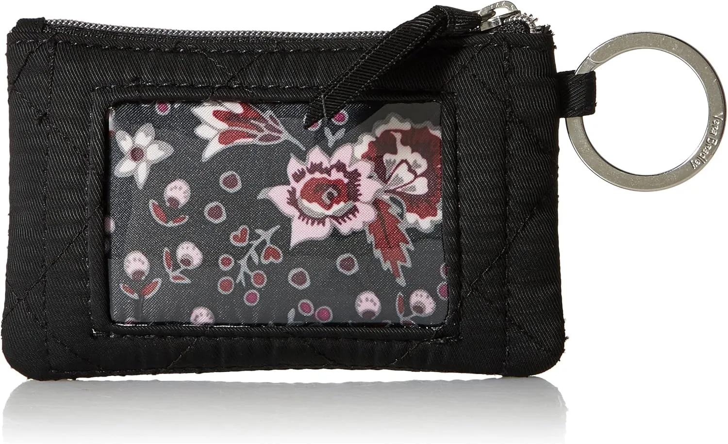 Vera Bradley Women's Performance Twill Zip ID Case Wallet, Black, One Size