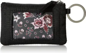 Vera Bradley Women's Performance Twill Zip ID Case Wallet, Black, One Size