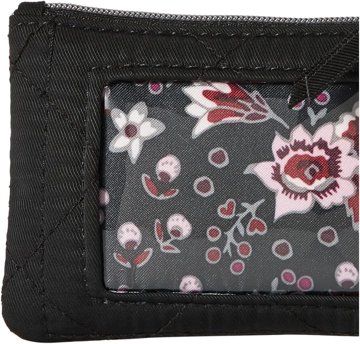 Vera Bradley Women's Performance Twill Zip ID Case Wallet, Black, One Size