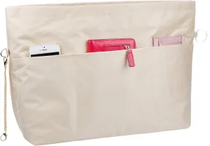Vercord Handbag Purse Bag Insert Organizers Extra Thick Large Travel Handbag Organizer Beige