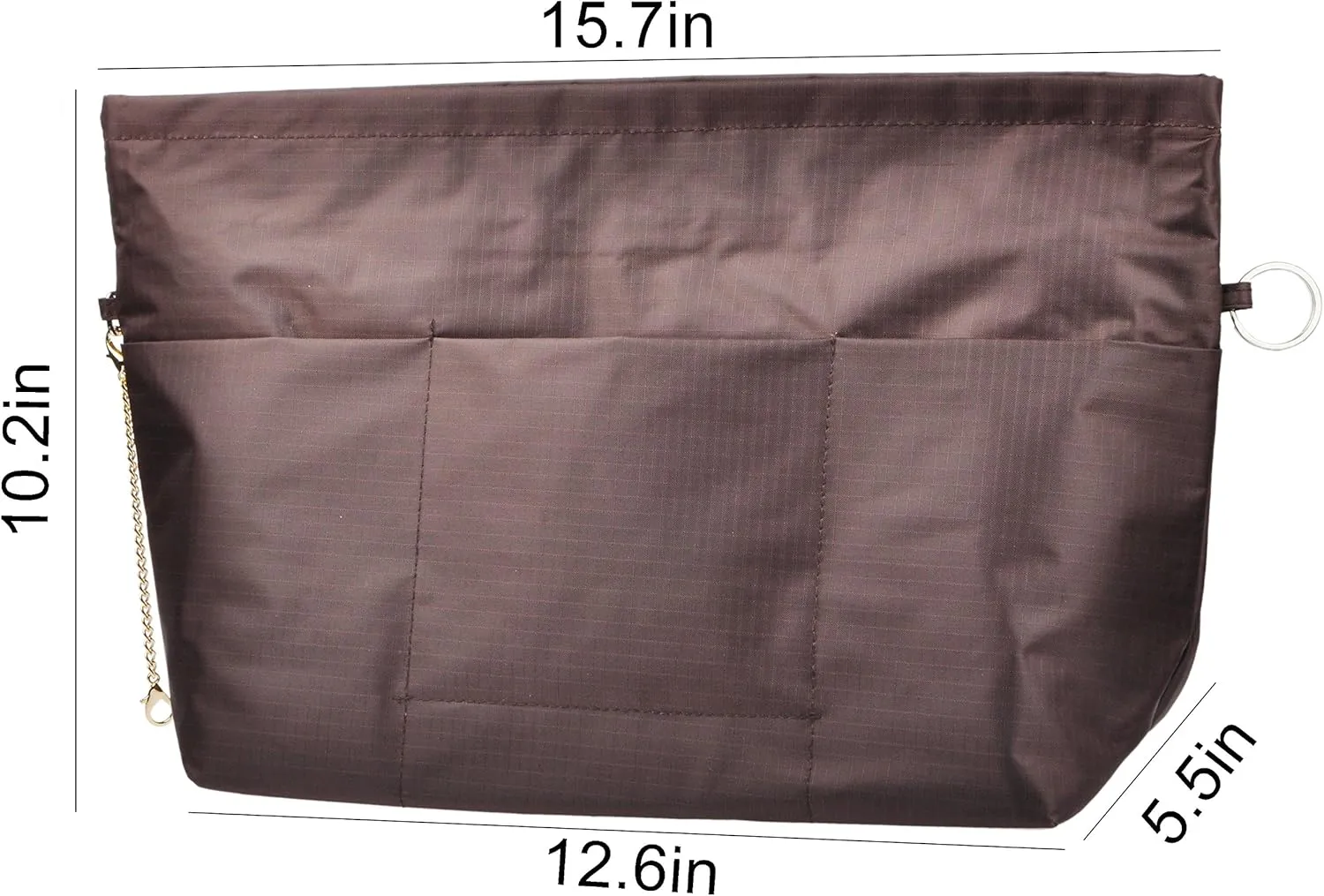 Vercord Handbag Purse Bag Insert Organizers Extra Thick Large Travel Handbag Organizer Coffee