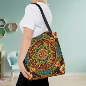 Vibrant Aop Tote Bag with Colorful Indian Pattern