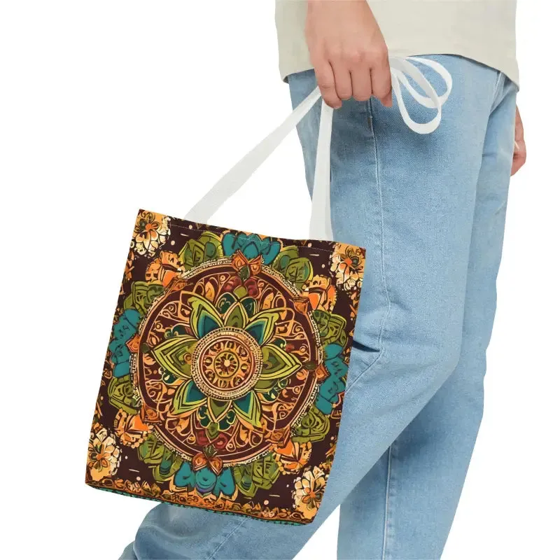 Vibrant Aop Tote Bag with Colorful Indian Pattern