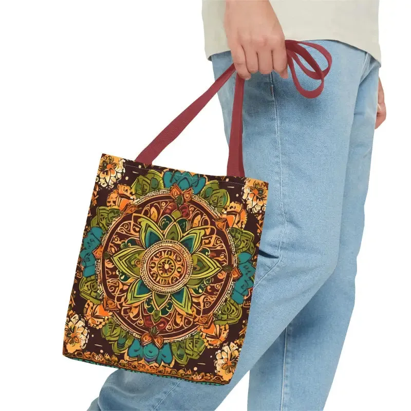 Vibrant Aop Tote Bag with Colorful Indian Pattern