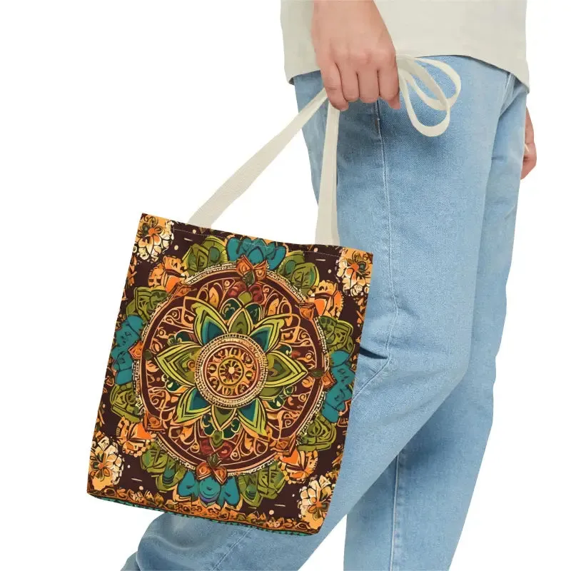 Vibrant Aop Tote Bag with Colorful Indian Pattern
