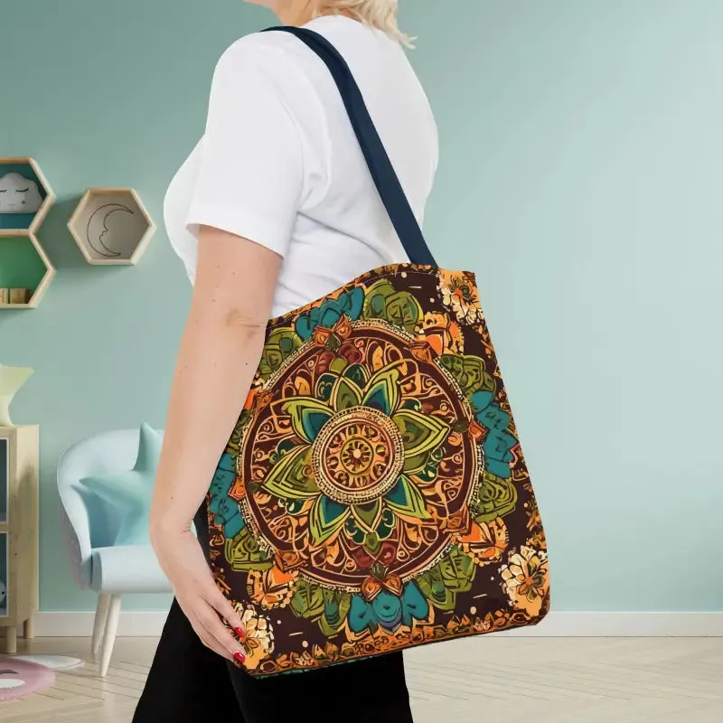 Vibrant Aop Tote Bag with Colorful Indian Pattern