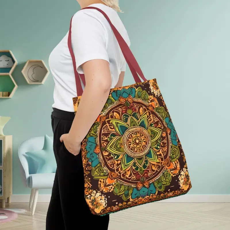 Vibrant Aop Tote Bag with Colorful Indian Pattern