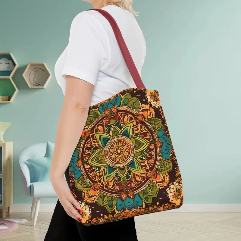 Vibrant Aop Tote Bag with Colorful Indian Pattern