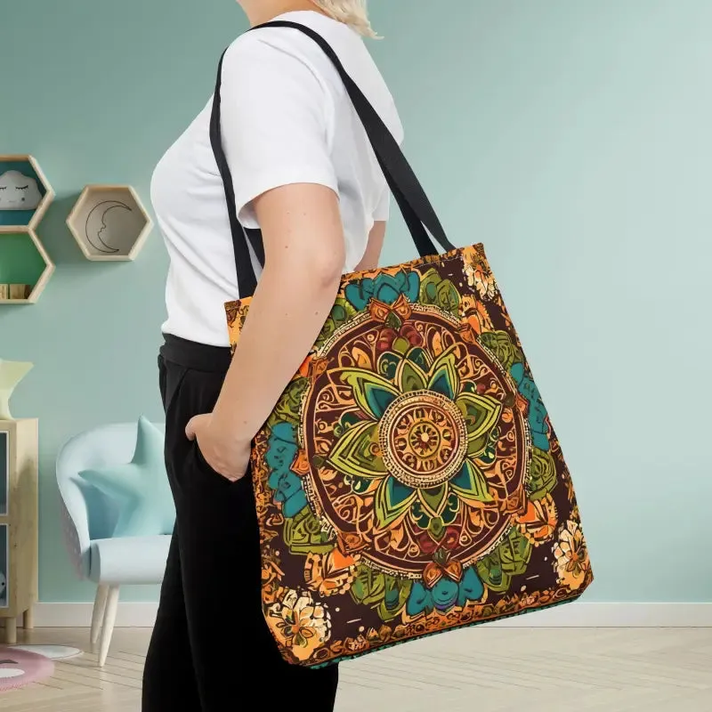 Vibrant Aop Tote Bag with Colorful Indian Pattern